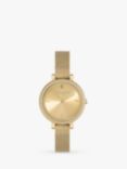 Olivia Burton Women's Beaded Bezel Mesh Strap Watch, Gold