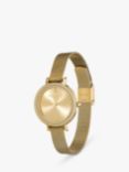 Olivia Burton Women's Beaded Bezel Mesh Strap Watch, Gold