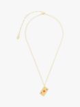 Wanderlust + Co Red Packet Pendant Necklace, Gold