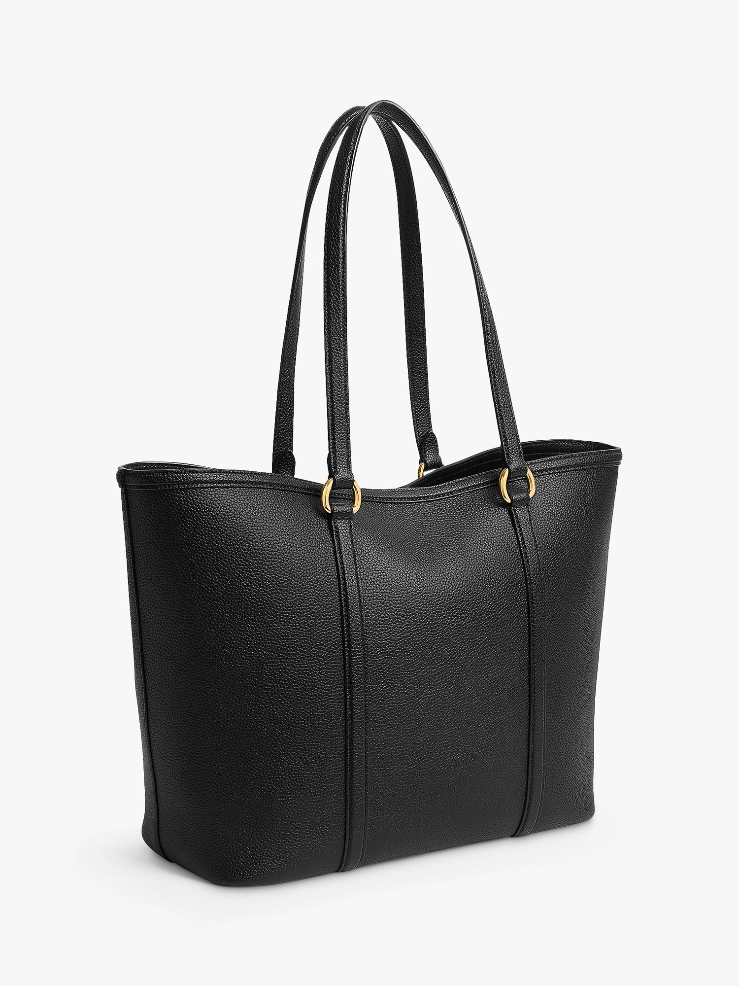 Coach Naw Leather Open Tote Bag, Black