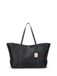 Lauren Ralph Lauren Emerie Leather Large Tote Bag, Black