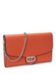 Lauren Ralph Lauren Adair Leather Cross Body Bag, Rust Orange