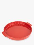 Peugeot Stoneware Fluted Round Tart Dish, 35cm, Red