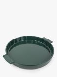 Peugeot Stoneware Rectangular Tart Dish, 30cm, Forest Green