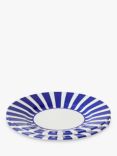 Spode Steccato Bold Stripe Earthenware Side Plate, Set of 2, 18cm, Blue/White