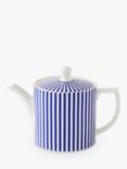 Spode Steccato Narrow Stripe Earthenware Teapot, 1.1L, Blue/White