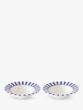 Spode Steccato Bold Stripe Earthenware Bowl, Set of 2, 19cm, Blue/White