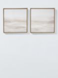 John Lewis 'Desert Sands' Framed Embellished Canvas Print, Set of 2, 35 x 35cm, Sand