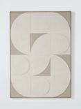 John Lewis 'Neutral Shapes' Framed Hand Painted 3D Canvas, Neutral