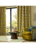 Orla Kiely Stem Bloom Pair Lined Eyelet Curtains, Antique Gold