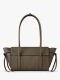 Mulberry Small Soft Bayswater Heavy Grain Leather Shoulder Bag, Linen Green