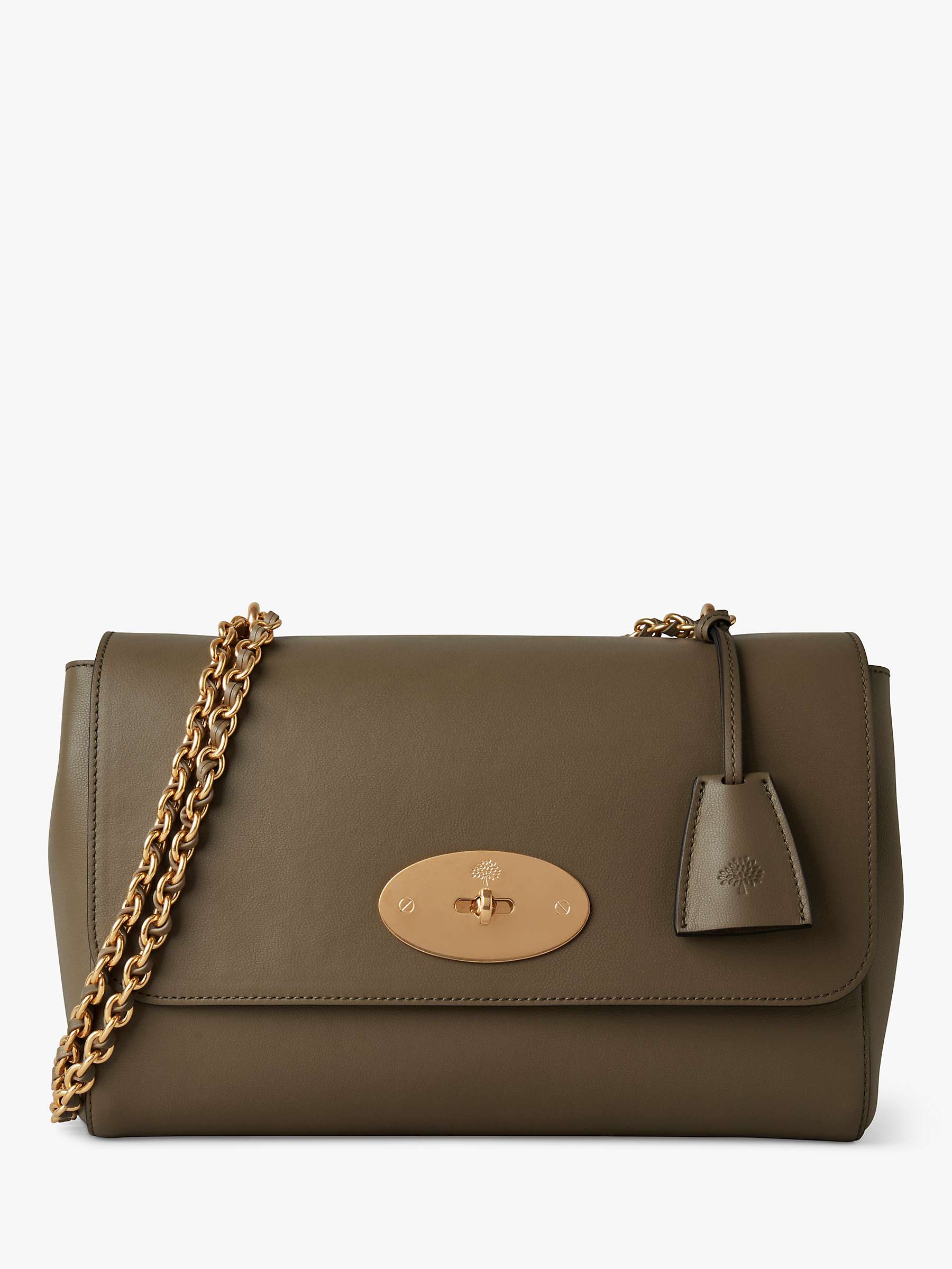 Buy Mulberry Medium Lily Micro Classic Grain Leather Shoulder Bag, Linen Green Online at johnlewis.com