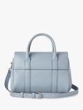 Mulberry Bayswater Small Classic Grain Leather Satchel, Poplin Blue