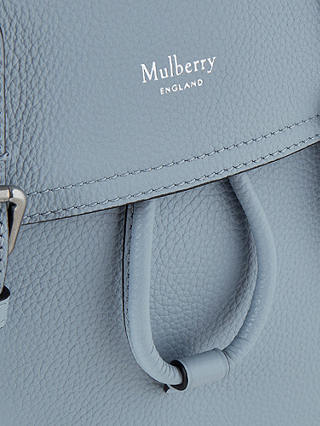 Mulberry Mini Heritage Small Classic Grain Leather Backpack, Poplin Blue