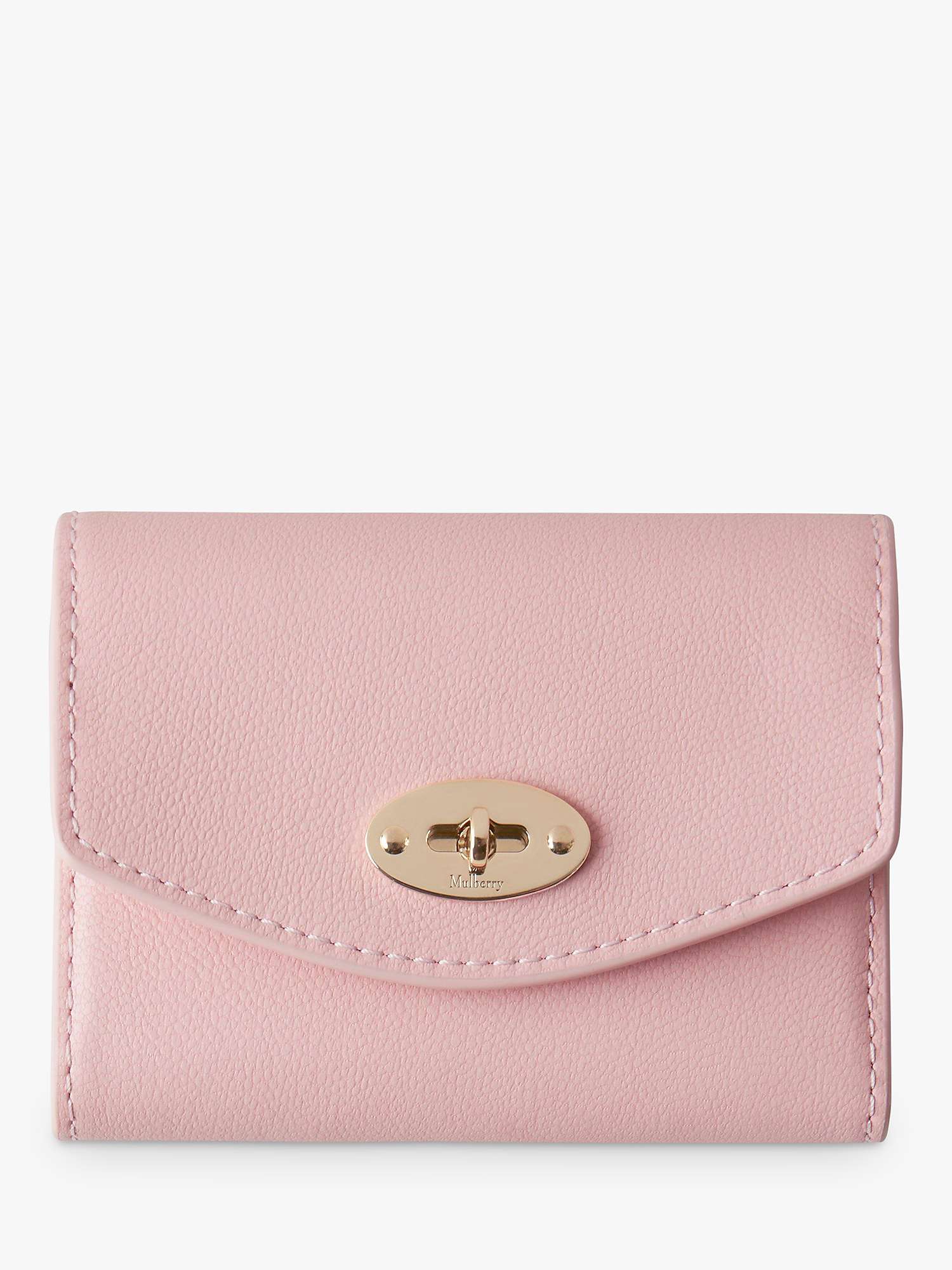Buy Mulberry Darley Micro Classic Grain Leather Concertina Wallet, Powder Rose Online at johnlewis.com