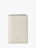 Mulberry Shiny Croc Effect Leather Passport Cover, Eggshell