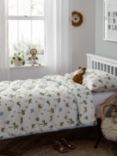 Night Lark Junior Dino Safari Coverless Duvet Set, 4.5 Tog, Single, Green/Multi