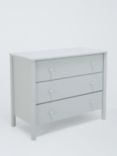 John Lewis Spindle 3 Drawer Chest, Grey, Seconds