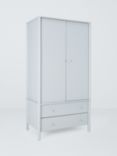 John Lewis Spindle Double Wardrobe with 2 Drawers, Grey, Seconds
