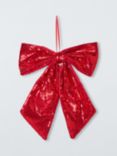 John Lewis Sequin Bow, Red