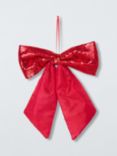 John Lewis Sequin Bow, Red