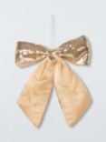 John Lewis Sequin Bow, Gold