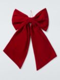 John Lewis Giant Velvet Bow, Red