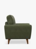 John Lewis Ambleside Armchair, Dark Leg, Textured Weave Green