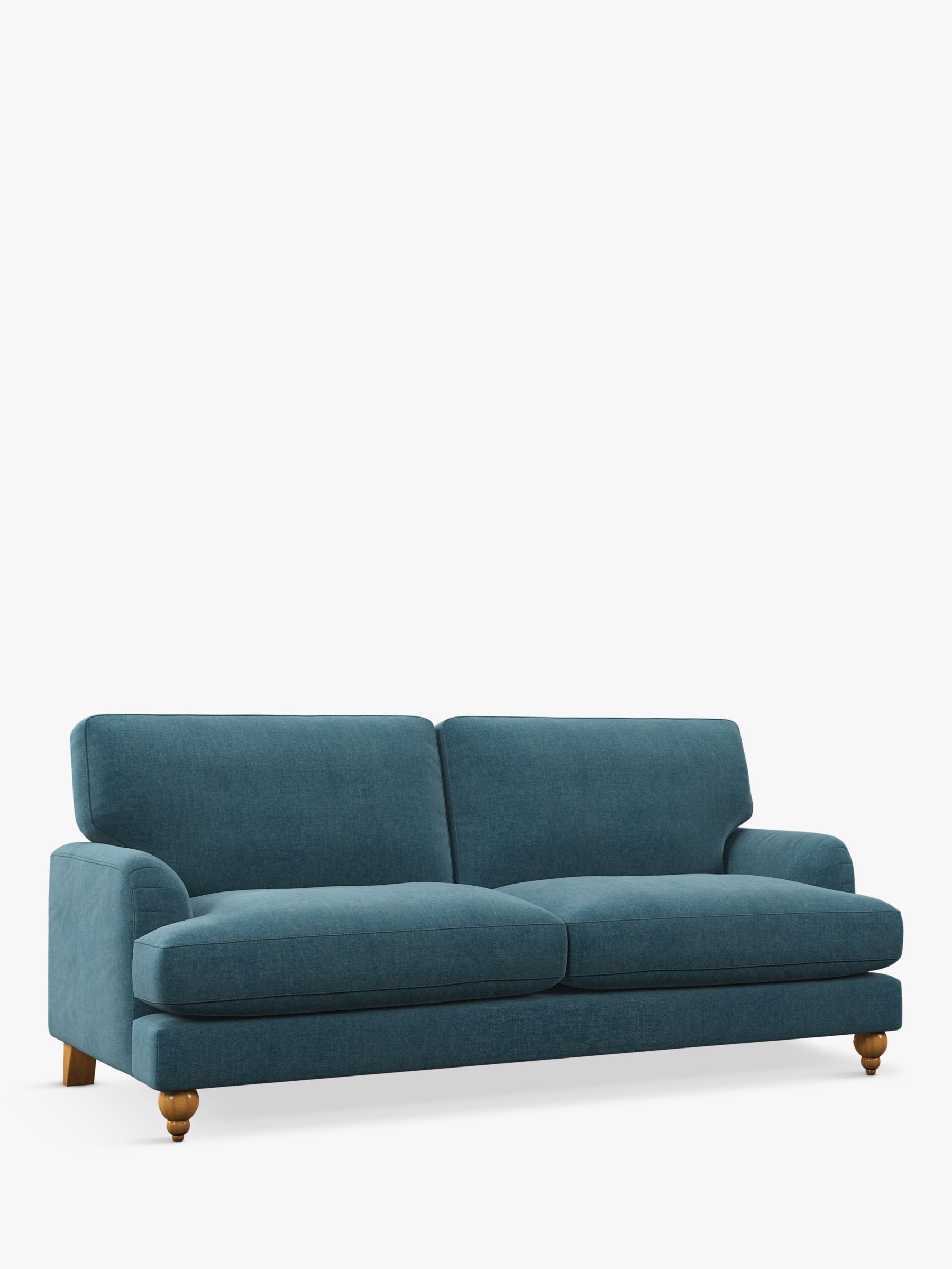 Clover Range, John Lewis Clover Large 3 Seater Sofa, Light Leg, Chucky Chenille Teal