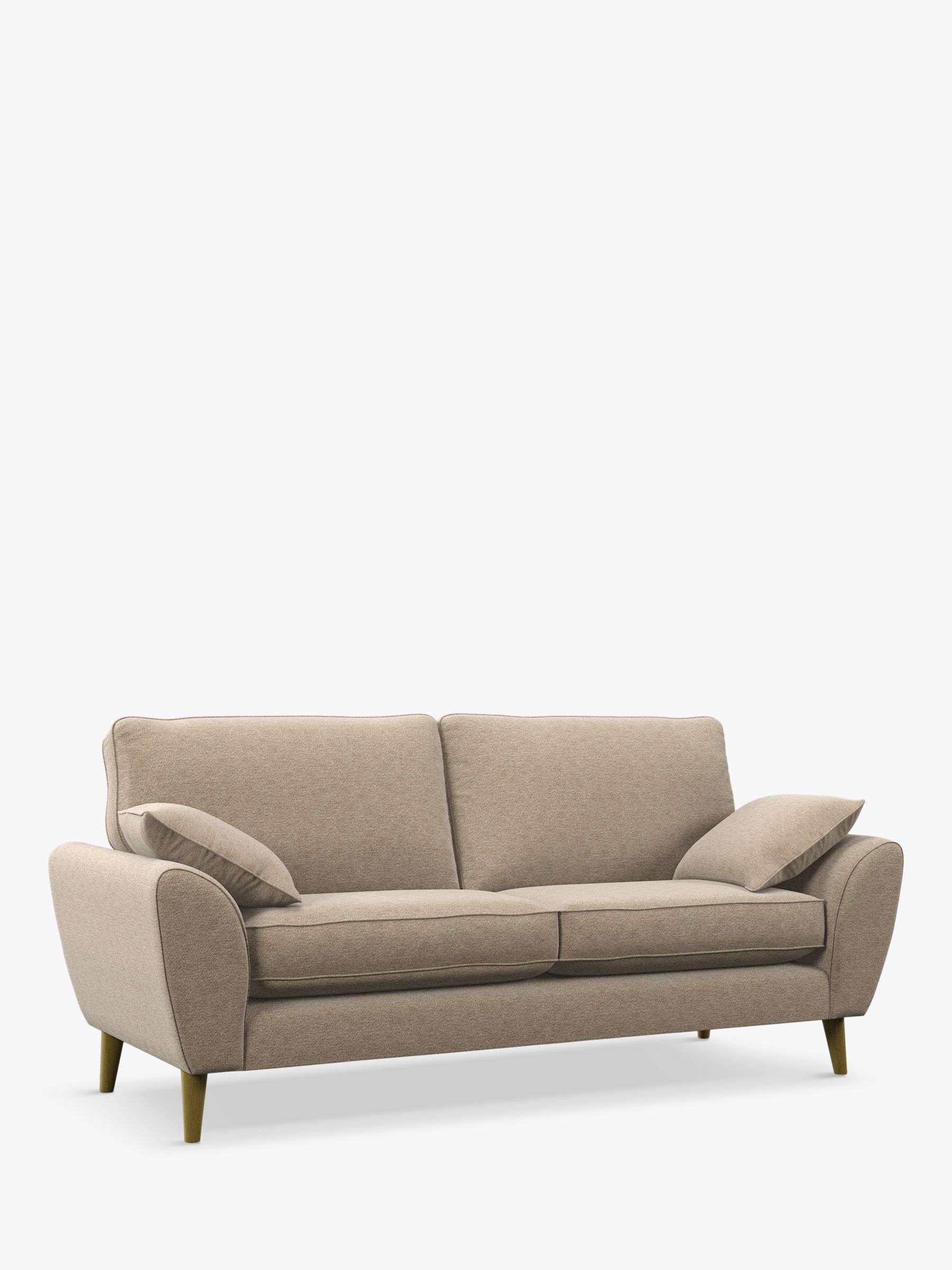 AMBLESIDE Range, John Lewis Ambleside Large 3 Seater Sofa, Light Leg, Textured Weave Natural