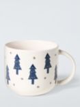 John Lewis Christmas Trees Stoneware Mug, 370ml, Multi