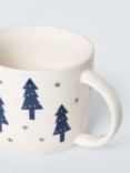 John Lewis Christmas Trees Stoneware Mug, 370ml, Multi