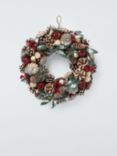 John Lewis Pinecone & Apple Christmas Wreath, White