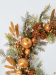 John Lewis Gold Apple Wreath, Dia.50cm