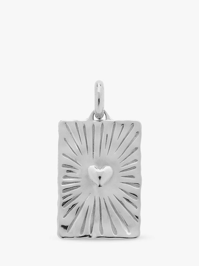 Monica Vinader Talisman Heart Pendant Necklace, Silver