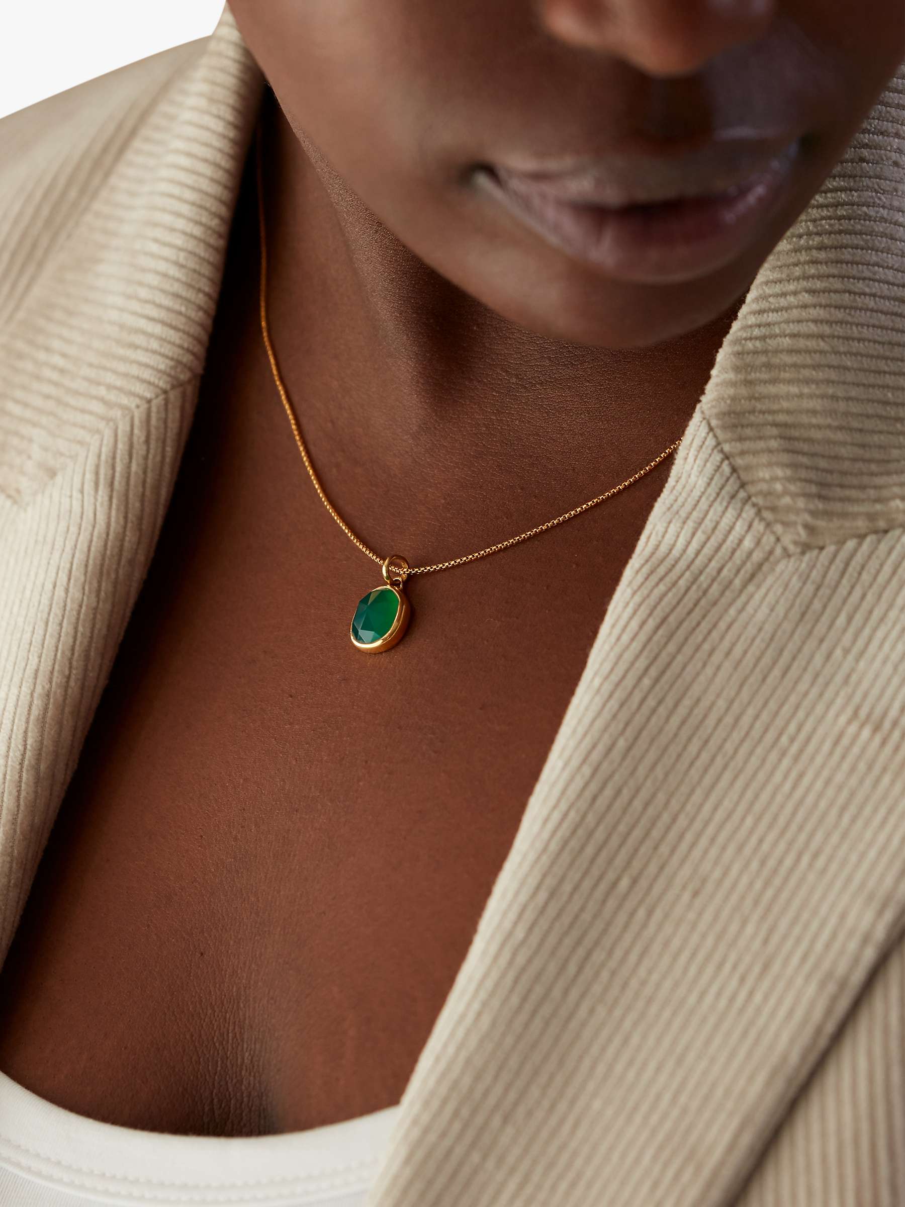 Buy Monica Vinader Siren Chain Necklace, Gold Online at johnlewis.com