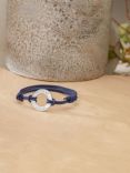 Merci Maman Personalised Eternity Bracelet, Blue/Silver