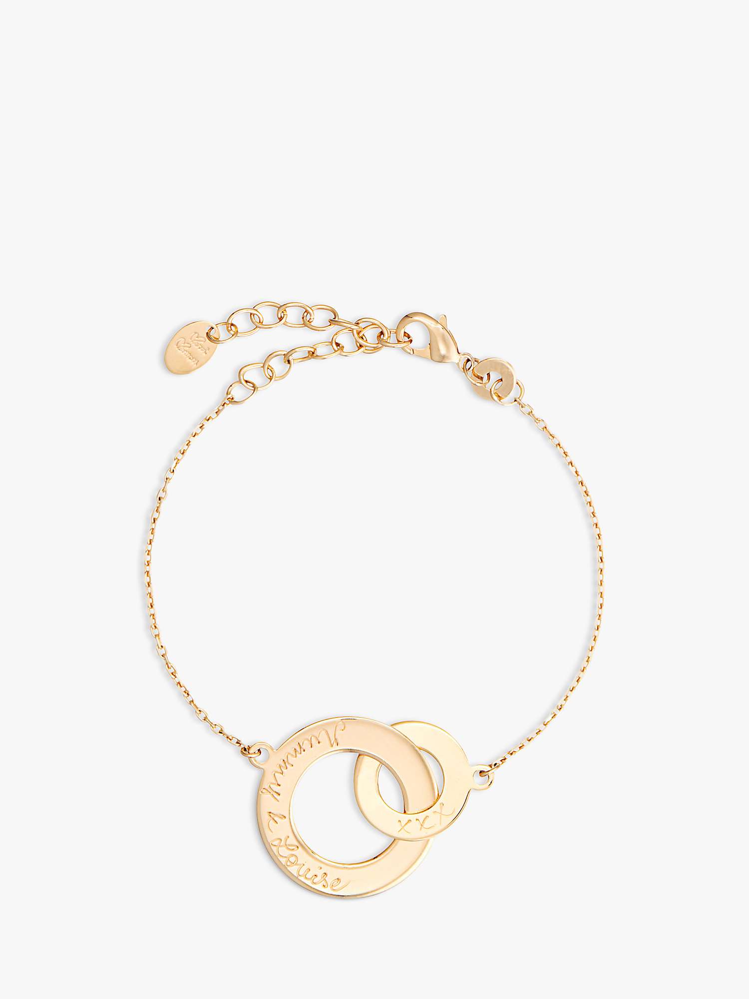 Buy Merci Maman Personalised Intertwined Chain Bracelet Online at johnlewis.com