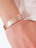 Merci Maman Personalised Flat Bangle, Rose Gold