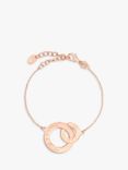 Merci Maman Personalised Intertwined Chain Bracelet, Rose Gold