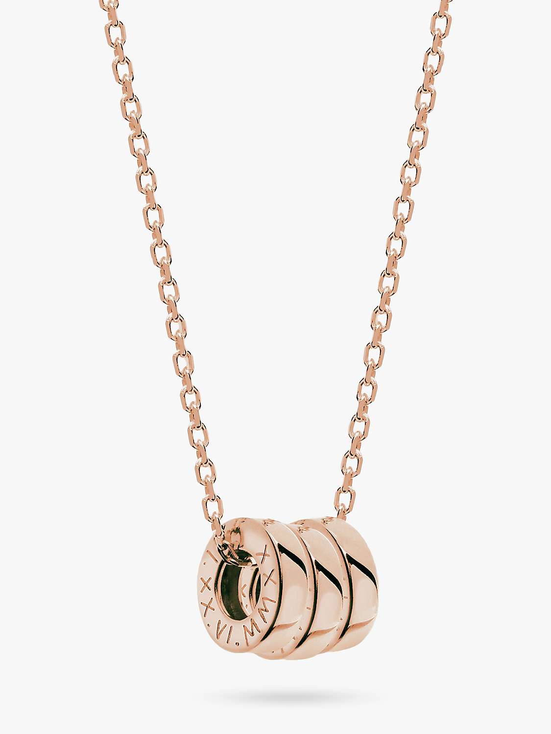 Buy Merci Maman Personalised Unity Name Triple Pendant Necklace, Rose Gold Online at johnlewis.com