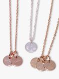 Merci Maman Personalised Name 2 Disc Charm Pendant Necklace