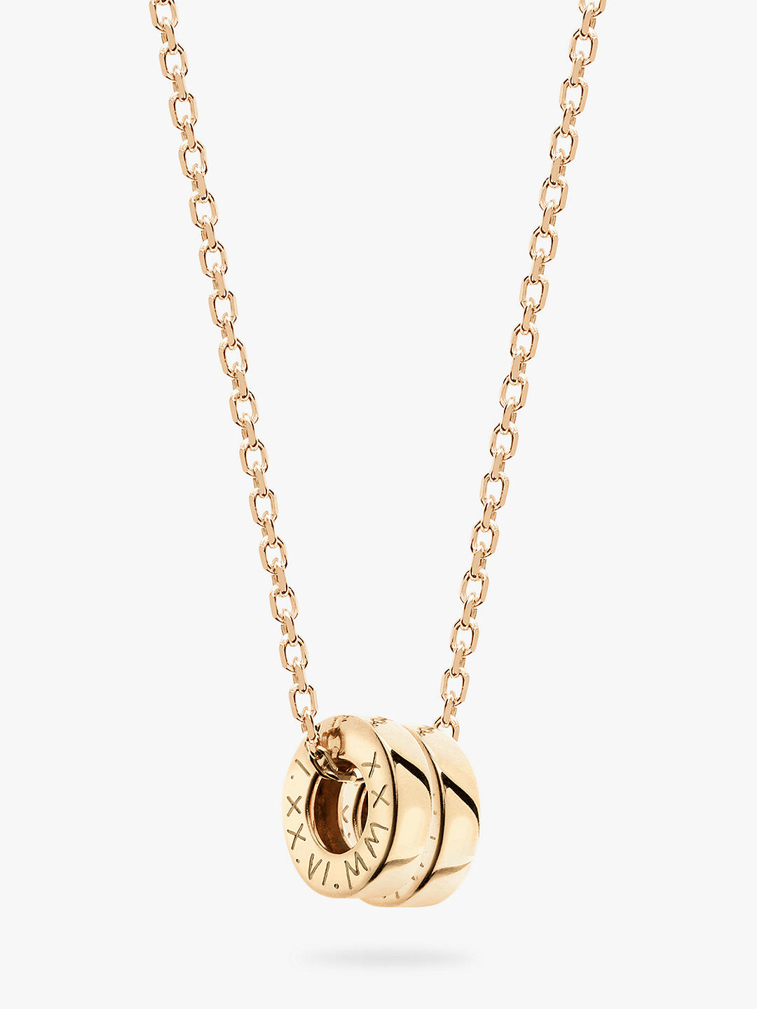Merci Maman Personalised Unity Name Double Pendant Necklace, Gold