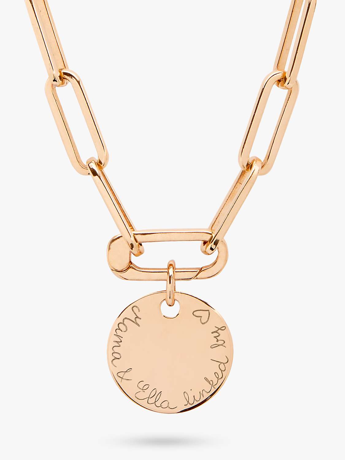 Buy Merci Maman Personalised Love Links Necklace, Gold Online at johnlewis.com