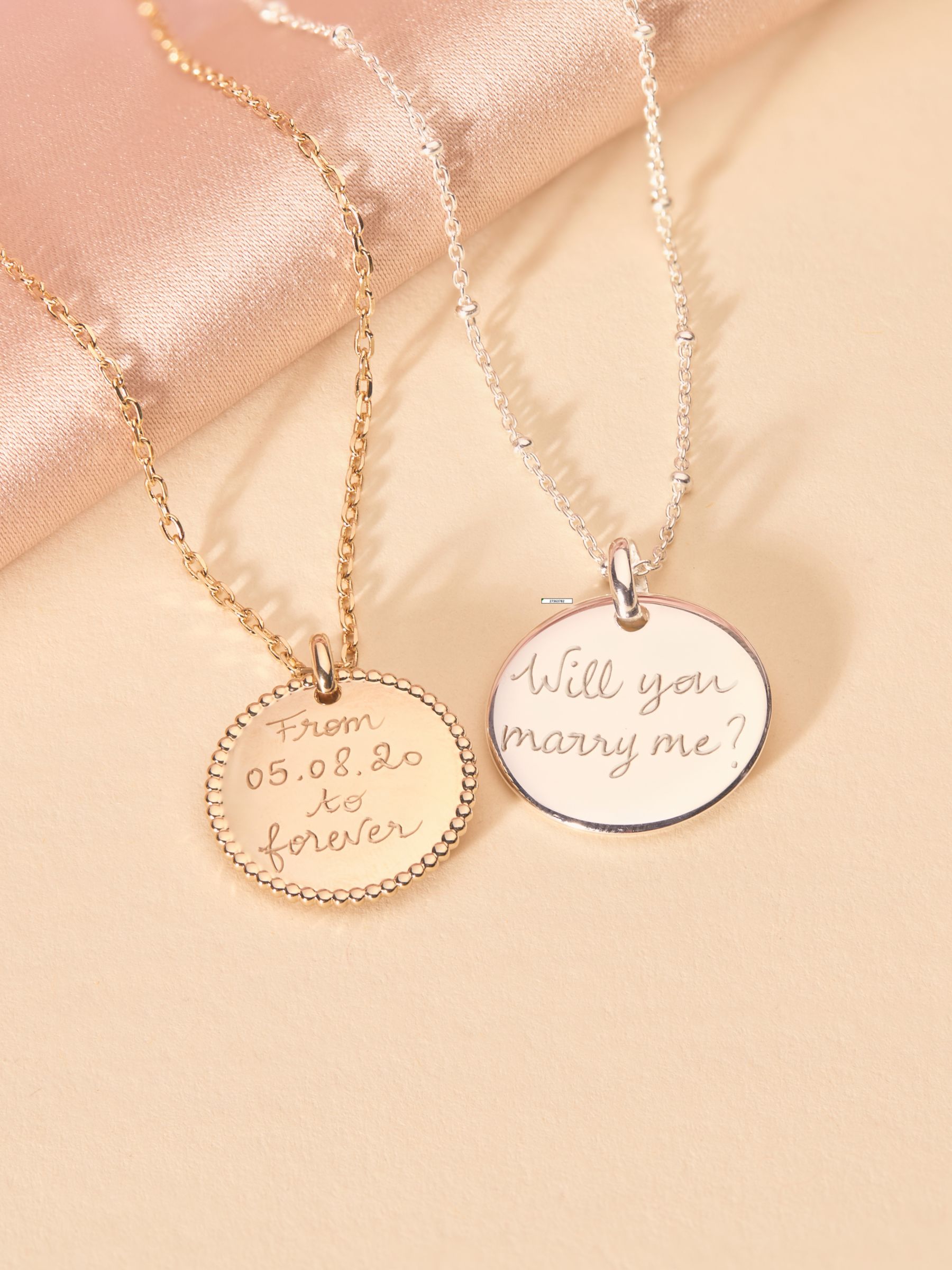 Buy Merci Maman Personalised Beaded Disc Necklace Online at johnlewis.com