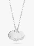 Merci Maman Personalised Name 3 Disc Charm Pendant Necklace