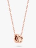 Merci Maman Personalised Unity Name Double Pendant Necklace, Rose Gold