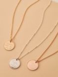 Merci Maman Personalised Beaded Disc Necklace, Rose Gold