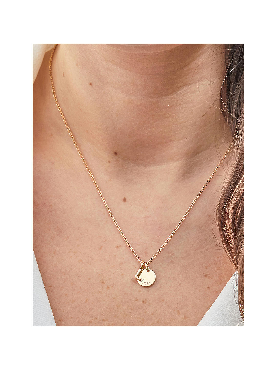 Merci Maman Personalised Mini Alphabet Necklace, Gold, L