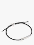 Coach Unisex Logo Leather Slider Bracelet, Black